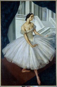 صورة لراقصة الباليه آنا بافلوفا (1881-1931) (راقصة الباليه آنا بافلوفا) - رسم ألكسندر إفغوينيفيتش جاكوفيف (ألكسندر يفجينيفيتش ياكوفليف أو إياكوفليف) (1887-1938) ، زيت على قماش (190 × 121.5 سم)