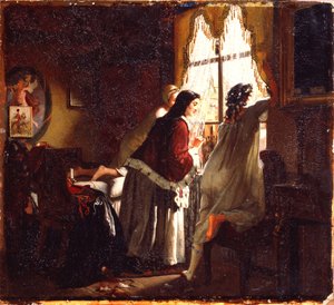 رسم توضيحي لقصيدة زوجة أمين الخزانة في تامبوف بعد M.Lermontov ، 1862 بواسطة ميخائيل بتروفيتش كلودت بارون