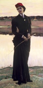 صورة لأولغا نيستروفا أو ، امرأة في عادة ركوب الخيل ، 1906