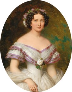صورة للكونتيسة ماريا غابرييلا جوزيفا آنا سزاباري 1834-1912 ، انظر أتزيل دي بوروسجينو ، 1857. بواسطة ميكلوس باراباس