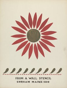 تصميم من Gorham، Maine 1800: من المحفظة المقترحة "Maine Wall Stencils"