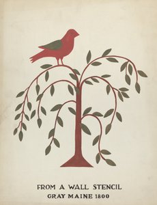 التصميم من Gray، Maine 1800 (رقم 1): من المحفظة المقترحة "Maine Wall Stencils"