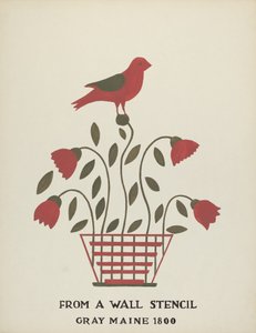 التصميم من Gray، Maine 1800 (رقم 2): من المحفظة المقترحة "Maine Wall Stencils"