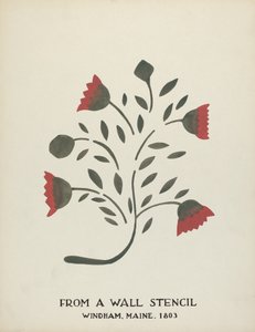 تصميم من Windham، Maine 1803: من المحفظة المقترحة "Maine Wall Stencils"