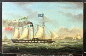 حزمة البخار "سانت باتريك" في ليفربول إلى دبلن رن ، 1827 بواسطة مايلز والترز