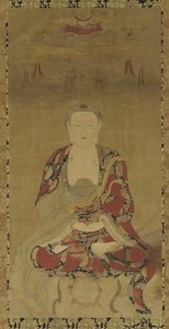 Dhyani Buddha (حبر ولون على ورق)
