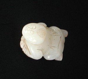 شخصية صبي ، أسرة مينج (1368-1644) (اليشم) بواسطة مدرسة اسرة مينج الصينية