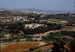 الفن المينوي: منظر لقصر الملك مينوس بأكمله في كنوسوس (كنوسوس). 1600-1400 ق. كريت بواسطة مينوان
