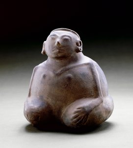 وعاء دمى بشري 1300-1500 (سيراميك) بواسطة ثقافة المسيسبي
