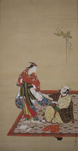 Samurai و Wakashu Bushi إلى واكاشو ، أوائل القرن الثامن عشر. بواسطة مياغاوا إيشو