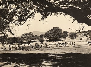 "بناء إمبراطورية" في العصر الفاشي: آبار في السهل السفلي ، 09/05/1936 (b / w photo) بواسطة موديستينو بالدينيتي