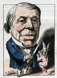 صورة لفيليب ريكورد (1800-1889) ، الجراح الفرنسي في "" Le Trombinoscope "بواسطة توشاتوت ، رسم كاريكاتوري بقلم ب. مولوك عام 1882 (1849-1909). مجموعة خاصة.