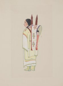 Kiowa Squaw ، حوالي 1934 (ألوان مائية)