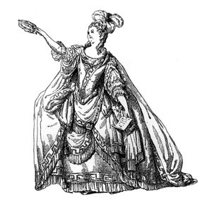 زي من المسرح الفرنسي ، 1885.