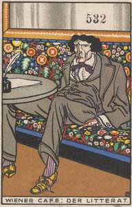 مقهى فيينا: The Man of Letters Wiener Café: Der Litterat ، 1911. بواسطة موريتز جونغ