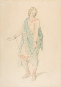 السوبرانو كارولين هيتزينكر في دور سيستو في لا كليمينزا دي تيتو ... ، كاليفورنيا. 1848. بواسطة موريتز لودفيج فون شويند