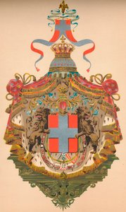 شعار مملكة إيطاليا عام 1933 بواسطة موريس وشركاه المحدودة وايتهيد