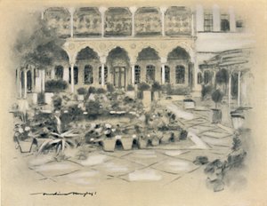 - ساحة في دمشق ، 1903 بواسطة مورتيمر لودينجتون مينبيس