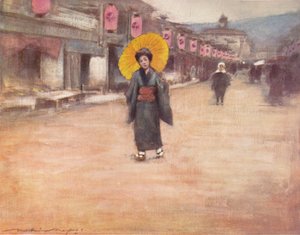 شارع في كيوتو ، c1887 ، 1901 بواسطة مورتيمر لودينجتون مينبس