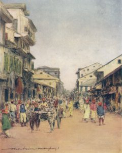 في شوارع دلهي 1905 بواسطة مورتيمر لودينجتون مينبس