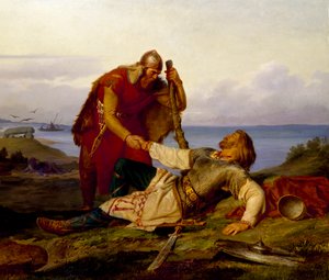 Hjalmar يودع أورفار أودر بعد معركة سامسو ، 1866.