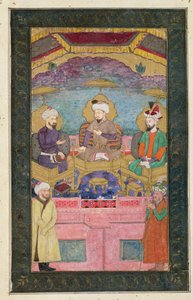 تم ضم تيمور (1336-1405) ، بابور (1483-1530 ، حكم 1526-30) وهومايان (1508-56 ، حكم 1530-56) معًا ، من ألبوم Clive الكبير ، من أصل c17th الأصلي بواسطة مدرسة موغال