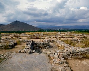 الفن الميسيني: حمامات القلعة الميسينية ، مدينة تيرين ، حوالي 1200 قبل الميلاد. اليونان بواسطة الميسينية