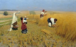 الحصاد في أوكرانيا ، 1886 بواسطة Mykola Kornylijowytsch Pymonenko