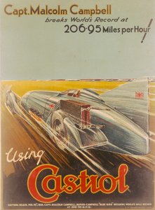 إعلان ملصق كاسترول ، يظهر بلوبيرد ، 1928 بواسطة NF همفريز