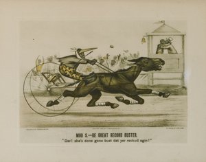 الطين S. - De Great Record Buster بواسطة N. & Ives JM (1824-95) (بعد) Currier
