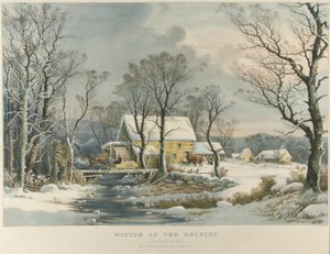 الشتاء في الريف ، The Old Griest Mill بواسطة كوريير وآيفز