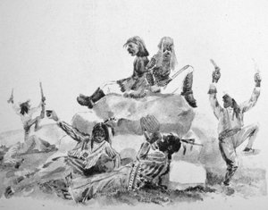 Currier & Ives Illustration القرن التاسع عشر. A Howling Swell - على مسار الحرب (الرسم الأصلي لتوماس وورث ، الذي تم عمل النسخة الأصلية منه) بواسطة N. and Ives، JM Currier