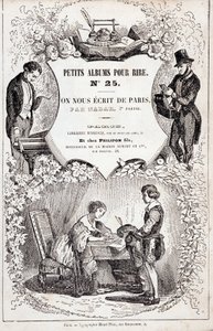 واجهة "ألبومات صغيرة للضحك رقم 25. لقد كتبوا لنا من باريس. الجزء الثاني "، 1850 (نقش) بواسطة نادار