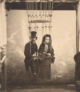 [نادر مع زوجته ، إرنستين ، في بالون] ، كاليفورنيا. 1865 ، طُبعت 1890. بواسطة نادار