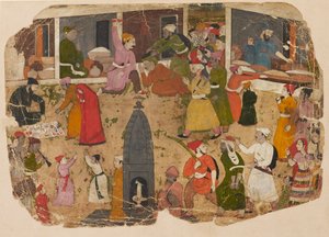 فوضى في البازار 1750-1760 بواسطة Nainsukh