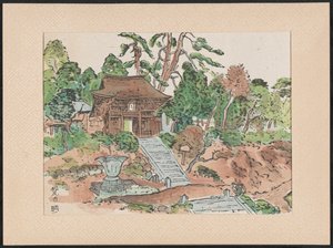 تمبل دي ماتسونوديرا معبد Aobayama Matsuodera (العنوان على الكائن) Houtsnedes van Heilige Kannon Tempels (عنوان المسلسل) مطبوعات Wooblock لمعابد Kannon المقدسة (عنوان السلسلة على الكائن) Mokuhanga Kannon reijô sen (عنوان المسلسل على الكائن)