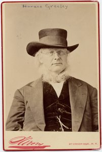 هوراس غريلي (1811-1872) ، محرر سياسي وصحفي أمريكي (صورة زخرفية) بواسطة نابليون ساروني