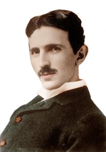 صورة نيكولا تيسلا (1856-1943) (نيكولاي) - مهندس صربي المولد ، فيزيائي ومخترع - تصوير نابليون ساروني (1821-1896) 1890 بواسطة نابليون ساروني