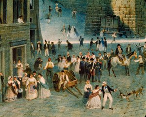 عطلة في ساحة Grimana في بيروجيا ، بواسطة نابليون فيرغا (1833-1916) بواسطة نابليون فيرغا