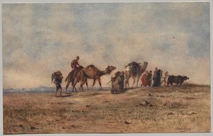 قافلة في الصحراء
