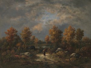 الخريف: The Woodland Pond ، 1867. بواسطة نارسيس فيرجيل دياز دي لا بينيا