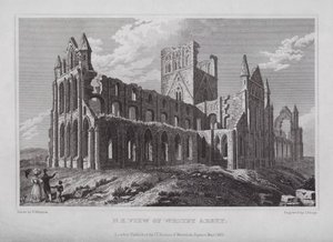المنظر الشمالي الشرقي لـ Whitby Abbey (نقش) بواسطة ناثانيال (بعد) ويتوك