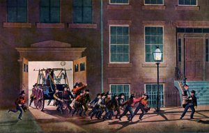 الإنذار الليلي ، حياة رجل إطفاء ، 1854. بواسطة ناثانيل كورير