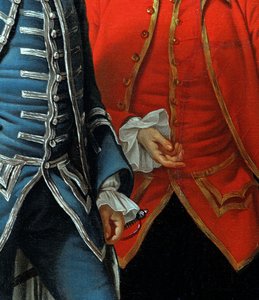 جيمس غرانت من جرانت ، جون ميتون ، الأونرابل توماس روبنسون وتوماس واين ، c.1760 تفاصيل 162478 زيت على قماش بواسطة ناثانيل رقص هولندا