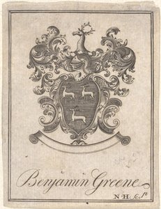 بنيامين جرين - Bookplate بواسطة ناثانيال هيرد
