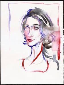 فيرونيك جينز، 2025 (بالألوان المائية) بواسطة نيل أوزبورن