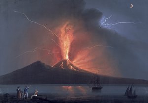 نابولي: Vesuvius Erupting ، 22 أكتوبر 1822 (الغواش)
