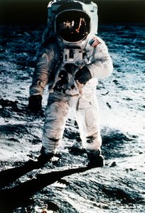 باز ألدرين على القمر ، مهمة أبولو الثانية ، يوليو 1969.