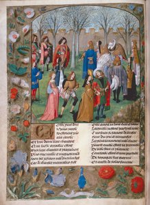 Harl 4425 f.14v The Carolle in the Garden ، من 