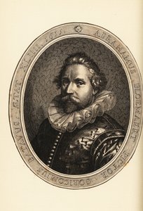Portrait of Abraham Bloemaert, Dutch painter and printmaker, etcher and engraver, Haarlem Mannerist بواسطة المدرسة الهولندية
